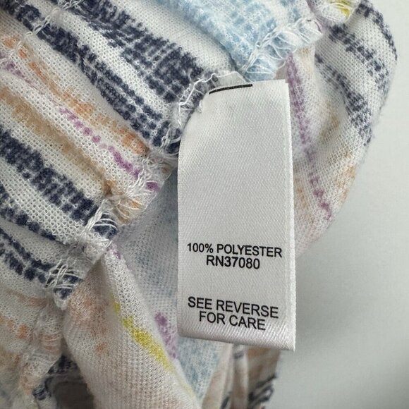 Cato C Est 1948 White Pastel Striped High Rise Pants 18/20 Belted Lightweight - Picture 4 of 5